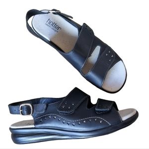 NWOT Hotter comfort concept women's black sandals size 9.5
